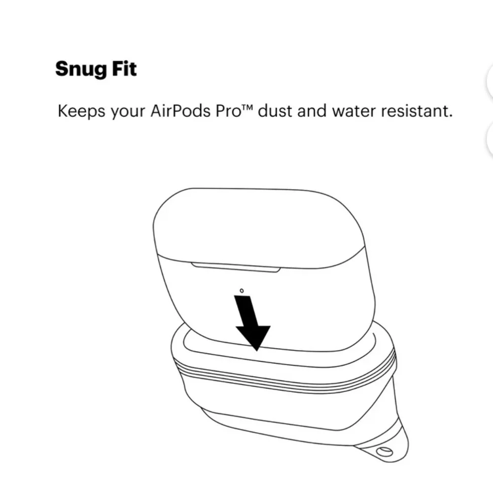 Omn water resistant AirPod Pro black charging case cover silicone protect new‎